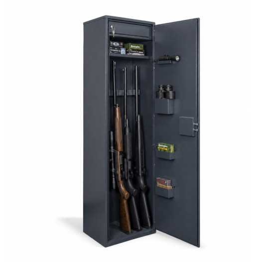 Waffenschrank für 8 Waffen, abschließbar mit Schlüssel, 1500/470/350 mm