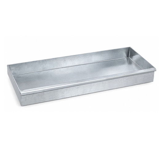 Verzinkte Auffangwanne für Chemikalienschrank, Tiefe 580 mm, hohe Ausführung