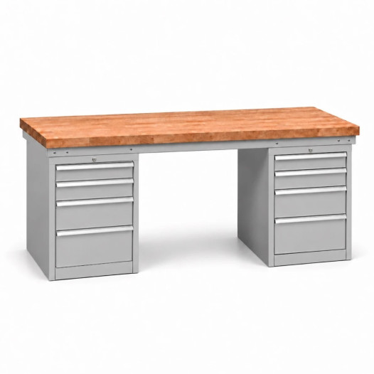 Werkbank mit 4 Schubladen auf beiden Seiten, #26 UNIBENCH L CD4CD4