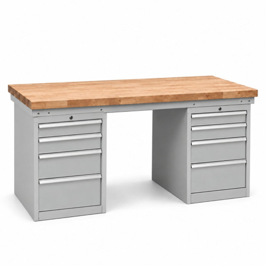 Werkbank mit je 4 Schubladen auf beiden Seiten, #26 UNIBENCH S CD4CD4