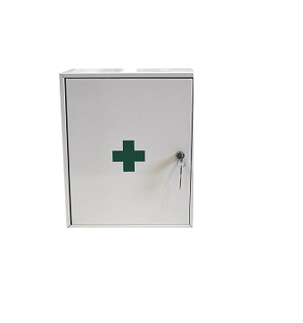 #27 FIRSTAID MINI - Arzneimittelschrank, Metall, mit 2 Fachböden, 400/340/145 mm